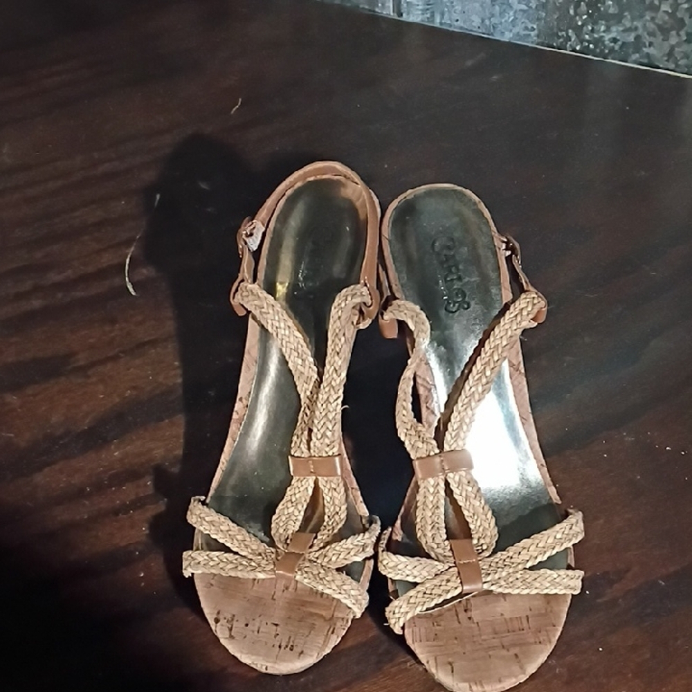 Carlos By Carlos Santana Braided Tan Sandals